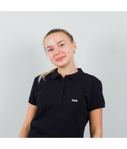 Camisa Polo Feminina Preta - MDS Caixa