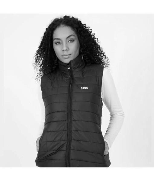 Colete Puffer feminino Preto - MDS Caixa [ESGOTADO]